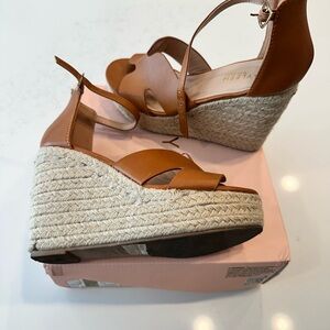 KAYLEEN By Los Angeles Brown Wedge Sandals